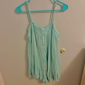 FREE PEOPLE ROMPER. Never worn before Free People light blue romper.